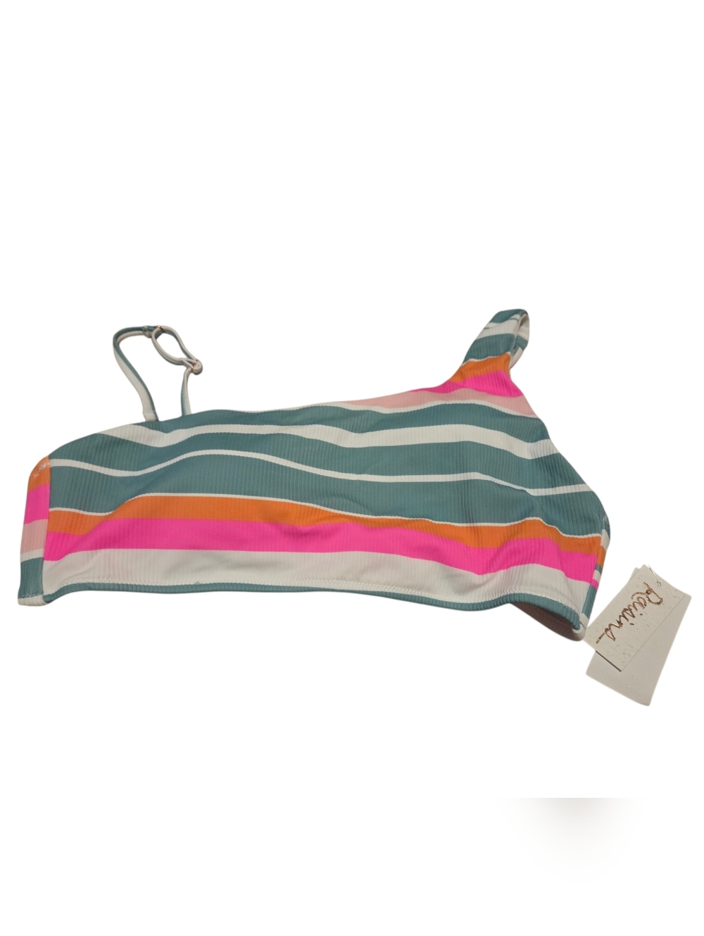 Women’s XL Raisins Striped On The Road Shine On Bikini Top